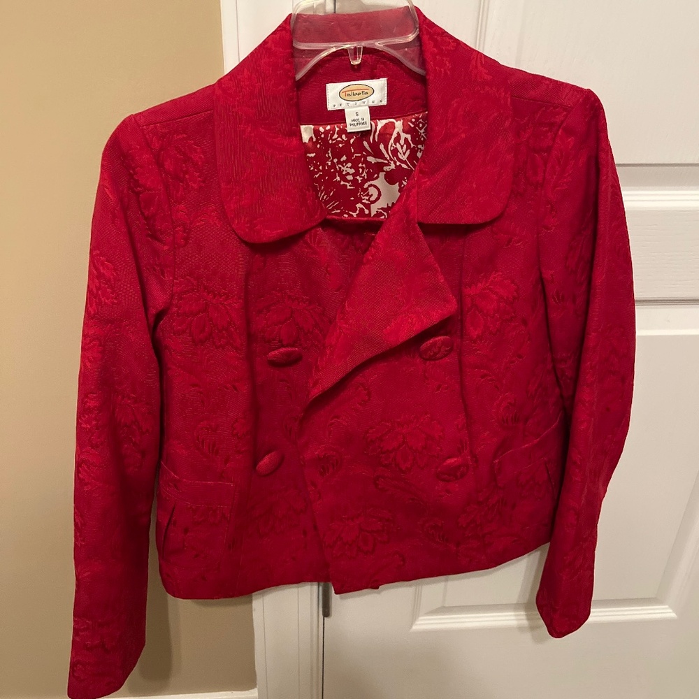 Talbots red jacket size small petite